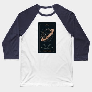 Cat Tarot Card | The World XXI Baseball T-Shirt